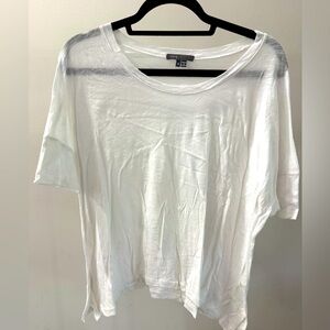 Vince White Boxy Relaxed Short Sleeve Tee